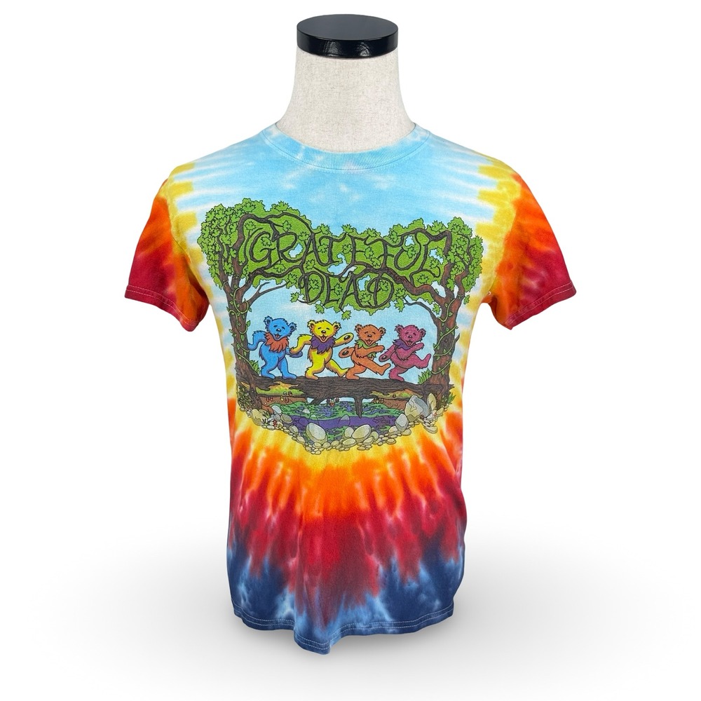 Sundog Grateful Dead Dancing Bears Tie Dye Shirt Mens Small Trees Forrest Peace